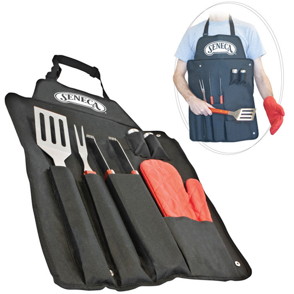 7-Piece BBQ Apron & Tool Set