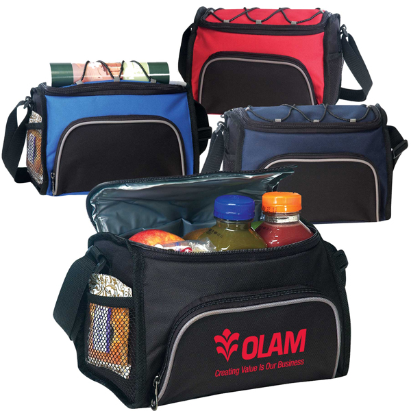 Lunch Cooler Bag w/ Pockets & Shoulder Strap