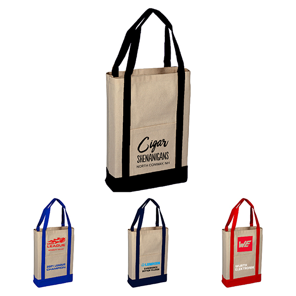 Two Tone Canvas Deluxe Tote