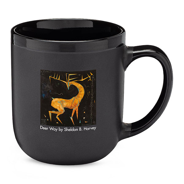 17 oz. Two-Tone Black Matted mug