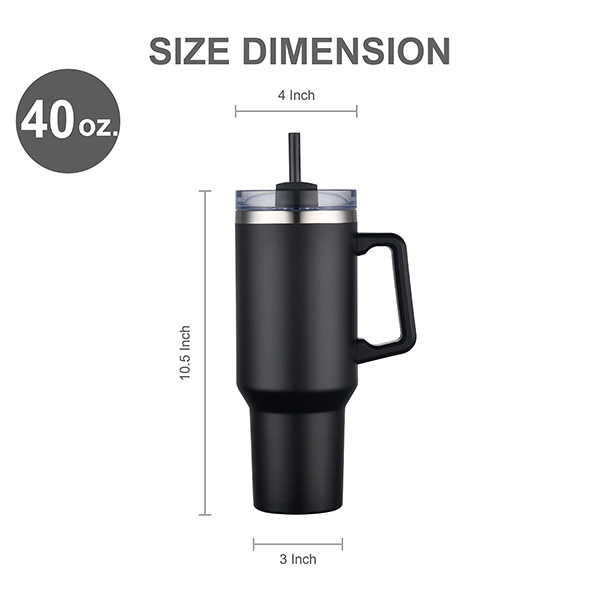 40 oz Travel Mug with Handle and Straw | OpusLine USA