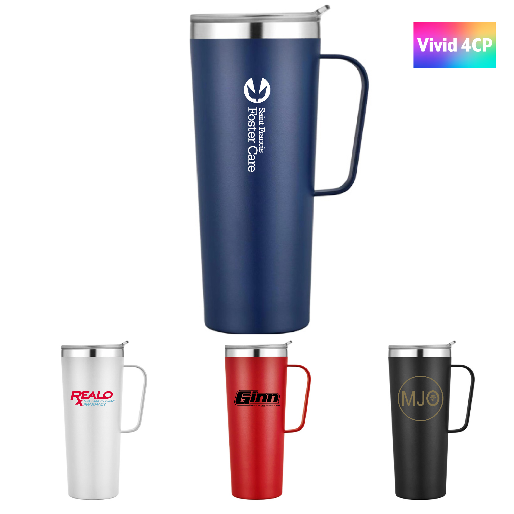 28 oz. Large Travel Coffee Mug Tumbler with Handle