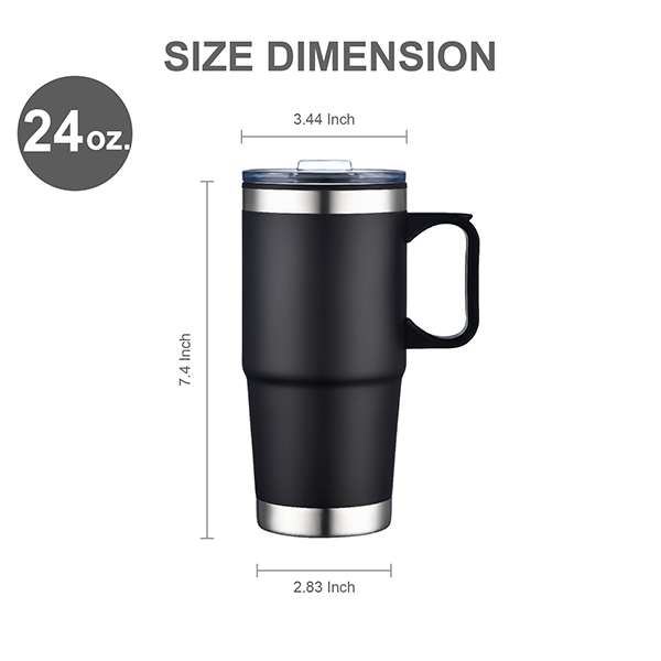 24oz Travel Mug with Stainless Steel Bottom | OpusLine USA